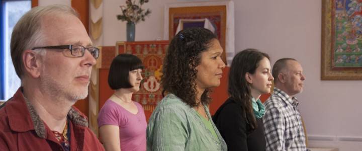Main Shrine Room Meditators